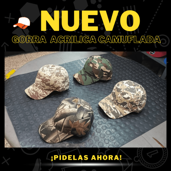 Gorra Acrílica Abierta Camuflada Kienky